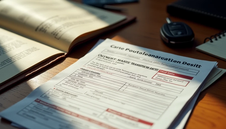 Vehicle maintenance records and service history documents with highlighted entries