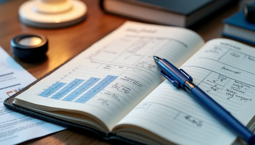 Handwritten notebook tracking vehicle maintenance and ownership expenses with receipts