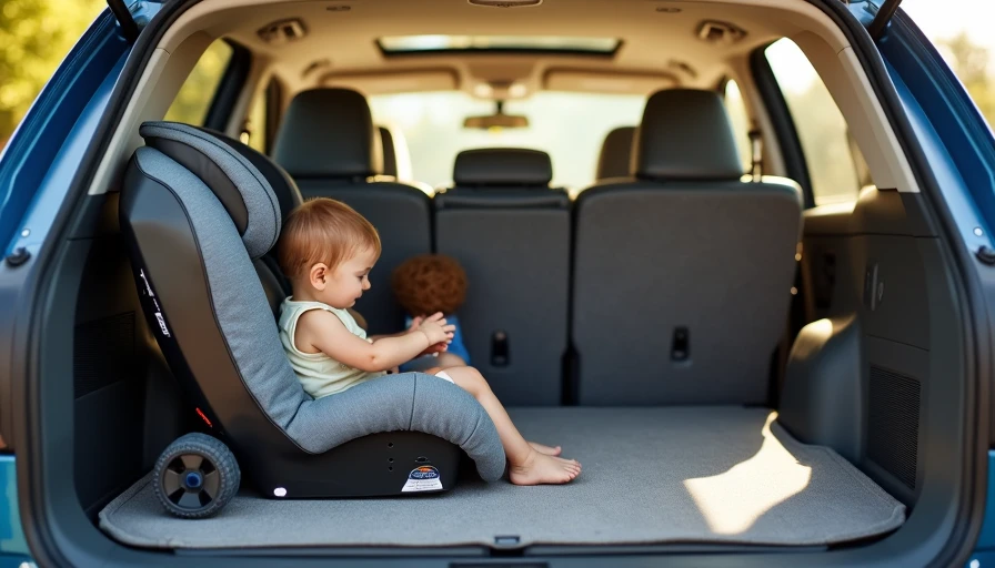 Practical family vehicle features showing car seat access and usable cargo space